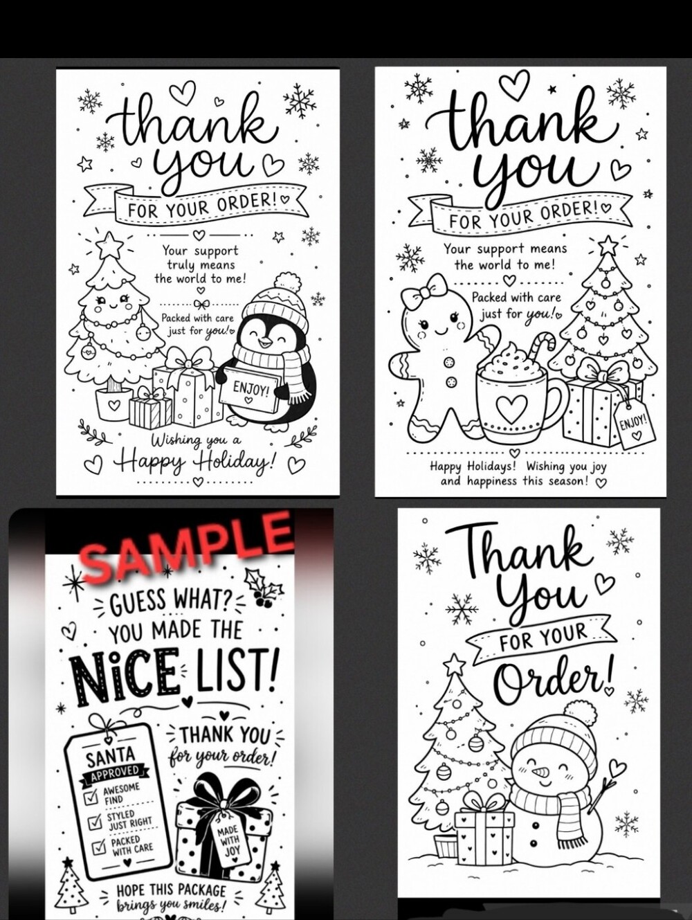 100ct. BUNDLE 🎄4x6 CUSTOM LABELS